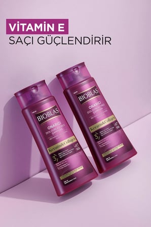 Keratin & Kolajen Onarıcı Dolgunlaştırıcı Saç Bakım Şampuanı 2 x 360 Ml İnce ve Yıpranmış Saçlar
