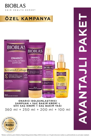 Keratin Kolajen Saç Bakım Yağı + Saç Bakım Şampuanı + Sıvı Saç Kremi + Saç Bakım Kremi