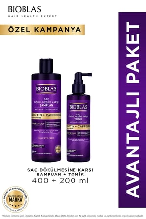 Biotin & Kafein Saç Dökülmesine Karşı Tonik + Şampuan