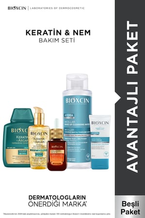 5’li Premium Bakım Seti |Keratin Argan + Hydra + Hyaluronik Serum