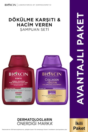 Dökülme Karşıtı & Hacim Veren Şampuan Seti - Forte, Collagen & Biotin