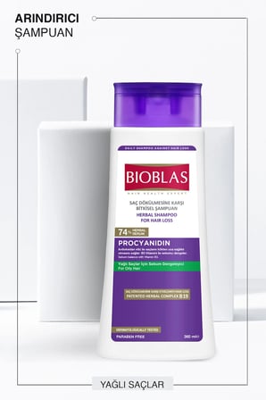 Procyanidin Yağlı Saçlar İçin Arındırıcı Şampuan 2 x 360 Ml - Saç Dökülmesine & Yağlanmaya Karşı