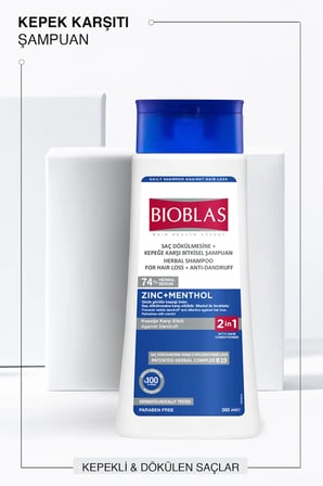 Saç Dökülmesi + Kepek Karşıtı Şampuan 2 x 360 ML – Çinko, Mentol, Kremli