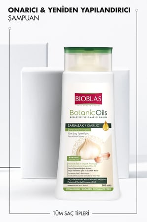 Botanic Oils Sarımsaklı Şampuan 2 x 360 ml Saç Dökülmesine Karşı, Güçlendirici