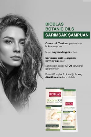 Botanic Oils Sarımsaklı Şampuan 2 x 360 ml Saç Dökülmesine Karşı, Güçlendirici
