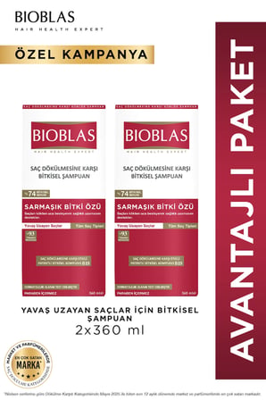 Saç Dökülmesine Karşı Sarmaşık Bitki Özü Şampuan 2 x 360 ml