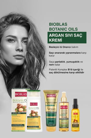 Botanic Oils Argan Yağlı Sıvı Saç Kremi 2 x 200 Ml Onarıcı Bakım Kremi