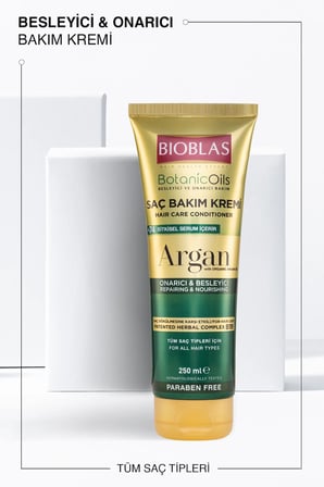 Botanic Oils Argan Yağlı Saç Kremi 2 x 250 Ml Onarıcı Argan Saç Bakım Kremi