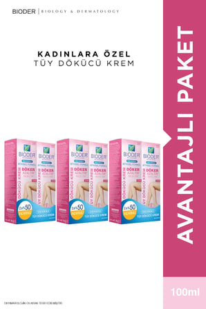 Normal Ciltler İçin Tüy Dökücü Krem 3x200ml - Avantajlı Set