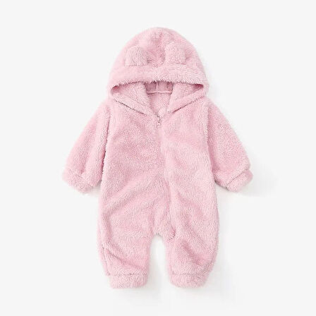 Peluş Unisex Bebek Çocuk Uyku Tulumu Welsoft-Pembe | 9-12 ay