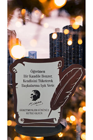 24 Kasım Öğretmenler Günü Özel Tasarımlı Biblo