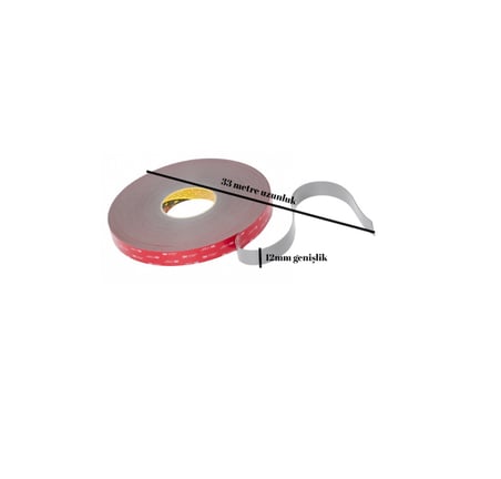 3m Gph 060 Çift Taraflı Bant (Gri Vhb) 12MMX33MT
