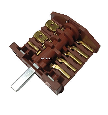 Ankastre fırın metal mil  5+5 komutatör ,  6 konum + (0) Off Şalter