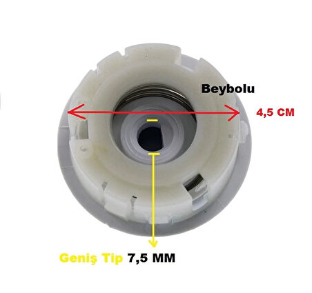 Beko Uyumlu Geniş Düğme 6 Lı , Ocak Düğme Takımı Metal Mil Delik Yuvası Geniş