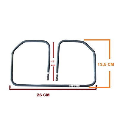 Essenso Uyumlu Tost Rezistans 26 x 13,5 Cm 900 watt Tost Makinesi Rezistansı 110 V