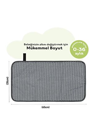 Bebek Bezi Değiştirme Matı – Su Geçirmez Katlanabilir Bebek Alt Değiştirme Minderi – (Woods)