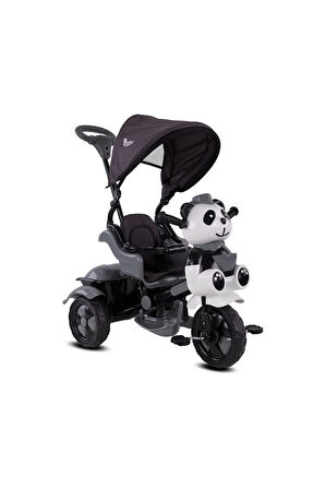 Toys 127 Panda Üç Tekerlekli Tenteli Ebeveyn Kontrollü Bisiklet Çocuk Bisikleti