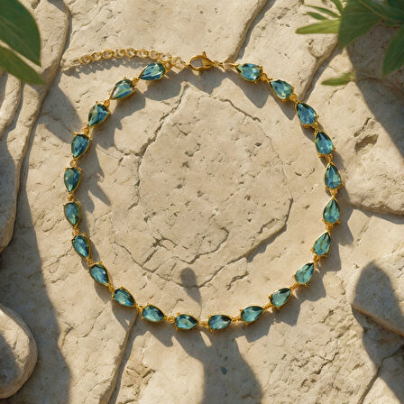 Gümüş Mistik Topaz Bileklik – Blue Verge