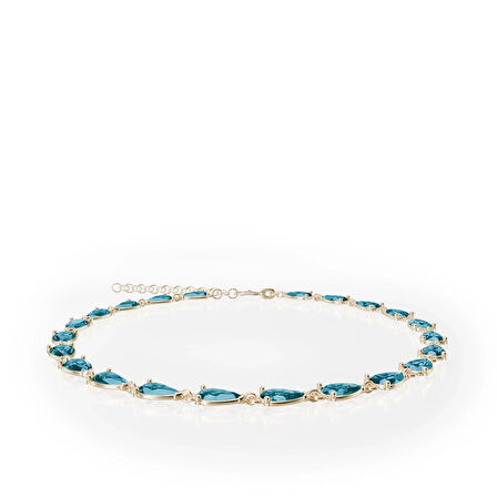 Gümüş Mistik Topaz Bileklik – Blue Verge