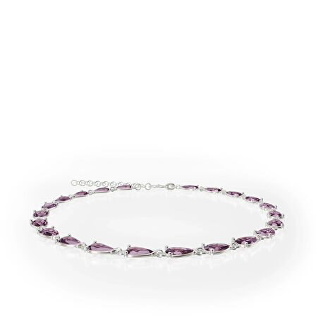 Gümüş Ametist Bileklik – Lilac Edge