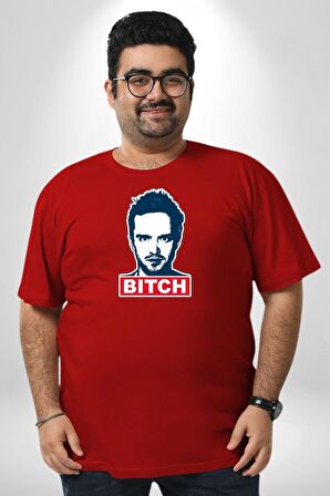 Breaking Bad Kırmızı Büyük Beden Erkek Kadın Unisex Basic Ön Baskılı Tişört