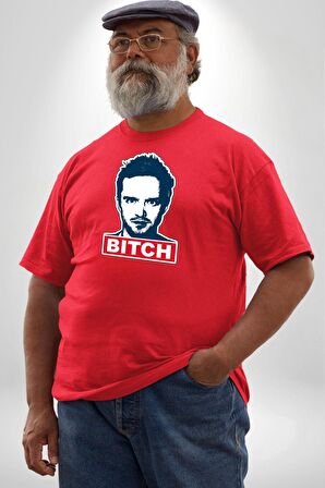 Breaking Bad Kırmızı Büyük Beden Erkek Kadın Unisex Basic Ön Baskılı Tişört