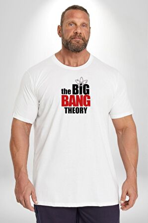 The Big Bang Theory Beyaz Büyük Beden Kadın Erkek Ünisex  Basic Ön Baskılı Tişört
