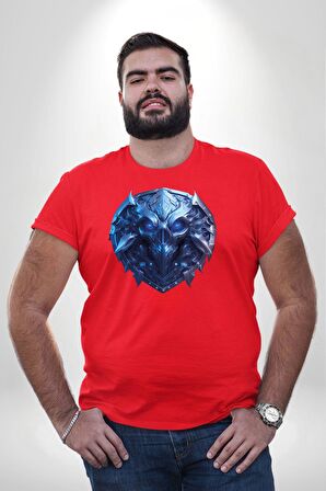 Kuru Kafa Kalkan Koruma Kırmızı Büyük Beden Erkek Kadın Unisex Basic Ön Baskılı Tişört