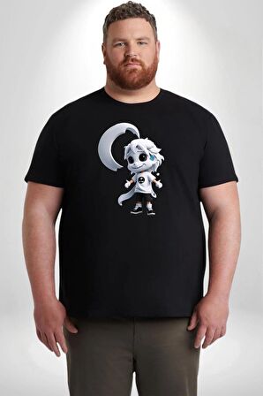 Japon Anime Baruto Momoshiki  Siyah Büyük Beden Erkek Kadın Unisex Basic Ön Baskılı Tişört