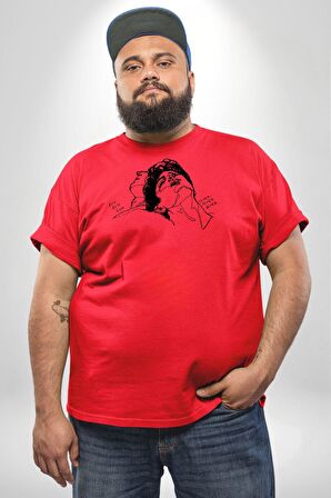 Elio ve Oliver Call Me By Your Name Kırmızı Büyük Beden Erkek Kadın Unisex Basic Ön Baskılı Tişört