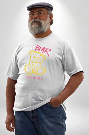Artık Katlan Beyaz Büyük Beden Kadın Erkek Ünisex  Basic Ön Baskılı Tişört