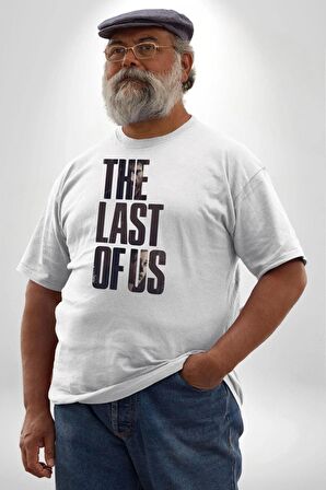 The Las Of Us Dizi Serisi Beyaz Büyük Beden Kadın Erkek Ünisex  Basic Ön Baskılı Tişört