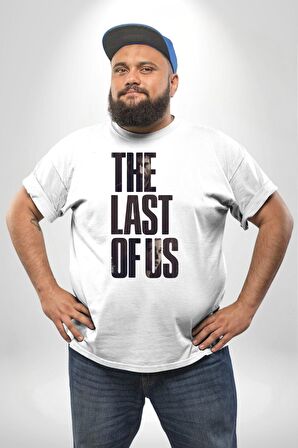 The Las Of Us Dizi Serisi Beyaz Büyük Beden Kadın Erkek Ünisex  Basic Ön Baskılı Tişört