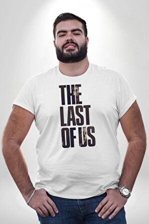 The Las Of Us Dizi Serisi Beyaz Büyük Beden Kadın Erkek Ünisex  Basic Ön Baskılı Tişört