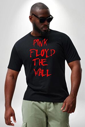 Pink Floyd The Wall Siyah Büyük Beden Erkek Kadın Unisex Basic Ön Baskılı Tişört