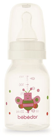 Bebedor Desenli PP Biberon 125ML (Kod:23302) - Pembe