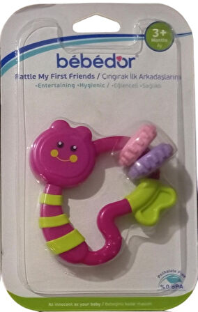 Bebedor Çıngırak İlk Arkadaşım (Kod:592) - Pembe (Kelebek)