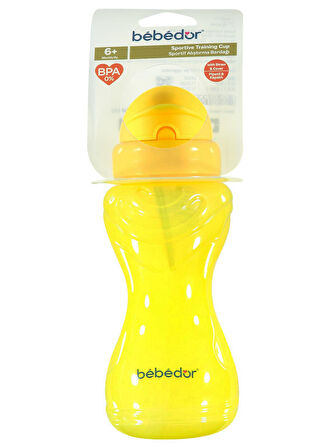 Bebedor Sportif Pipetli Bardak/Alıştırma Bardağı 330ML - Neon Sarı