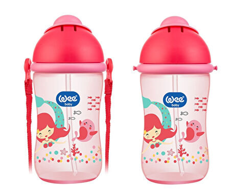Wee Baby Pipetli Bardak 380ML (Kod:171) - Kırmızı