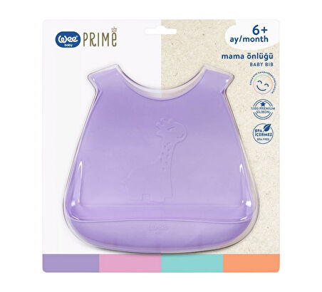 Wee Baby Prime Silikon Mama Önlüğü (Kod-927) - Mor