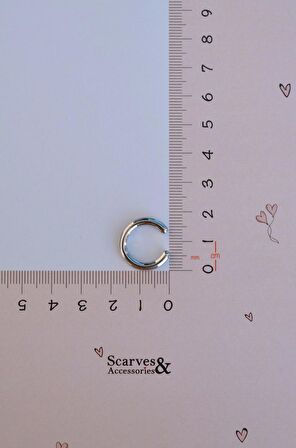 Büyük Boy Bombeli Düz Halka Model Earcuff Geçirmeli Kıkırdak Küpesi