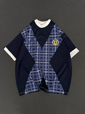 Livizmir Moda Unisex Bisiklet Yaka Baskılı Oversize T-Shirt - Siyah