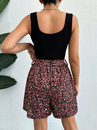 Livizmir Moda Kadın Sıfır Kol Kalın Askılı üstü Viskon Altı Dalgıç Salaş şort Tulum