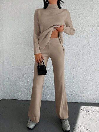 Livizmir Moda Kadın Uzun Kollu Triko Ikili Takım