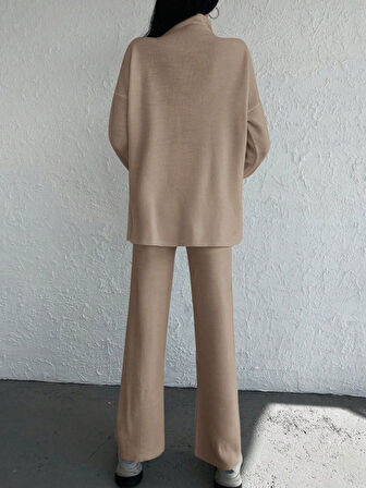 Livizmir Moda Kadın Uzun Kollu Triko Ikili Takım