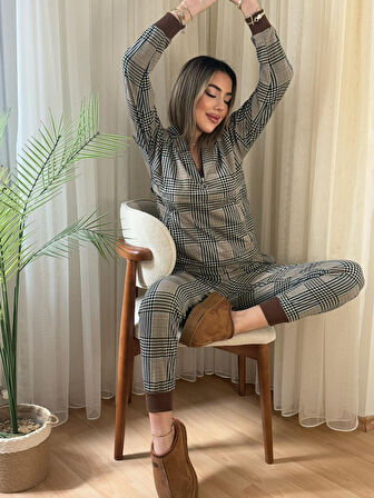 Livizmir Moda Kadın Iki Iplik Kumaş Fermuar Detay Kapüşonlu Ikili Takım