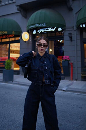 Livizmir Moda Denim Jeans Kot Takım - Siyah