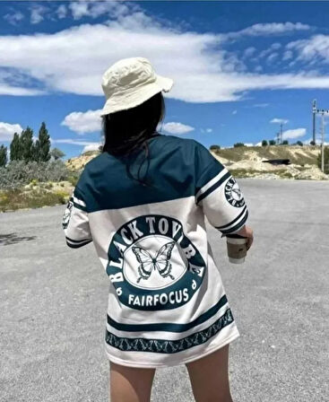 Livizmir Moda Dijital Baskılı Tshirt - Mavi