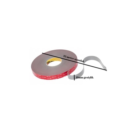 3m Gph 110 Çift Taraflı Bant (Gri Vhb) 18MMX33MT