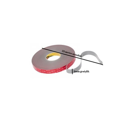 3m Gph 110 Çift Taraflı Bant (Gri Vhb) 8MMX33MT